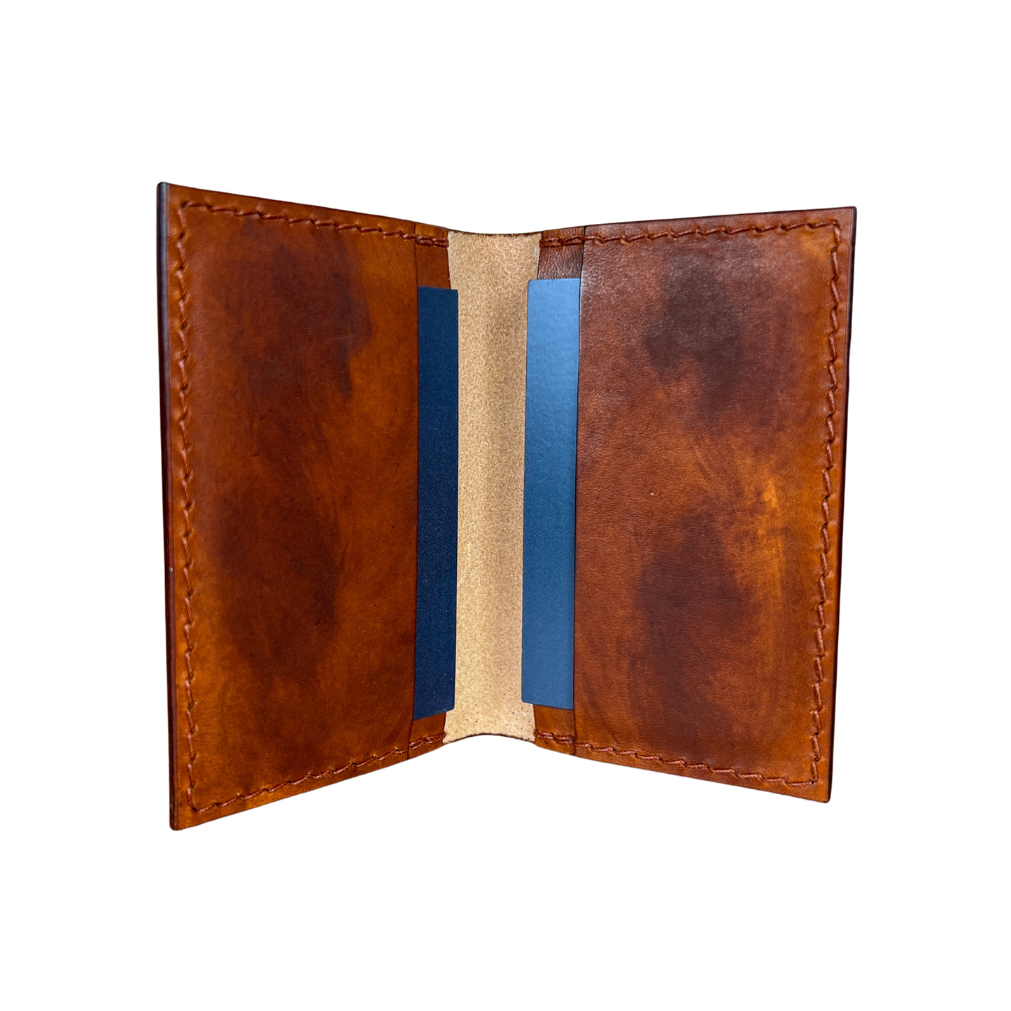 Porte-cartes en cuir ultrafin marron Golden