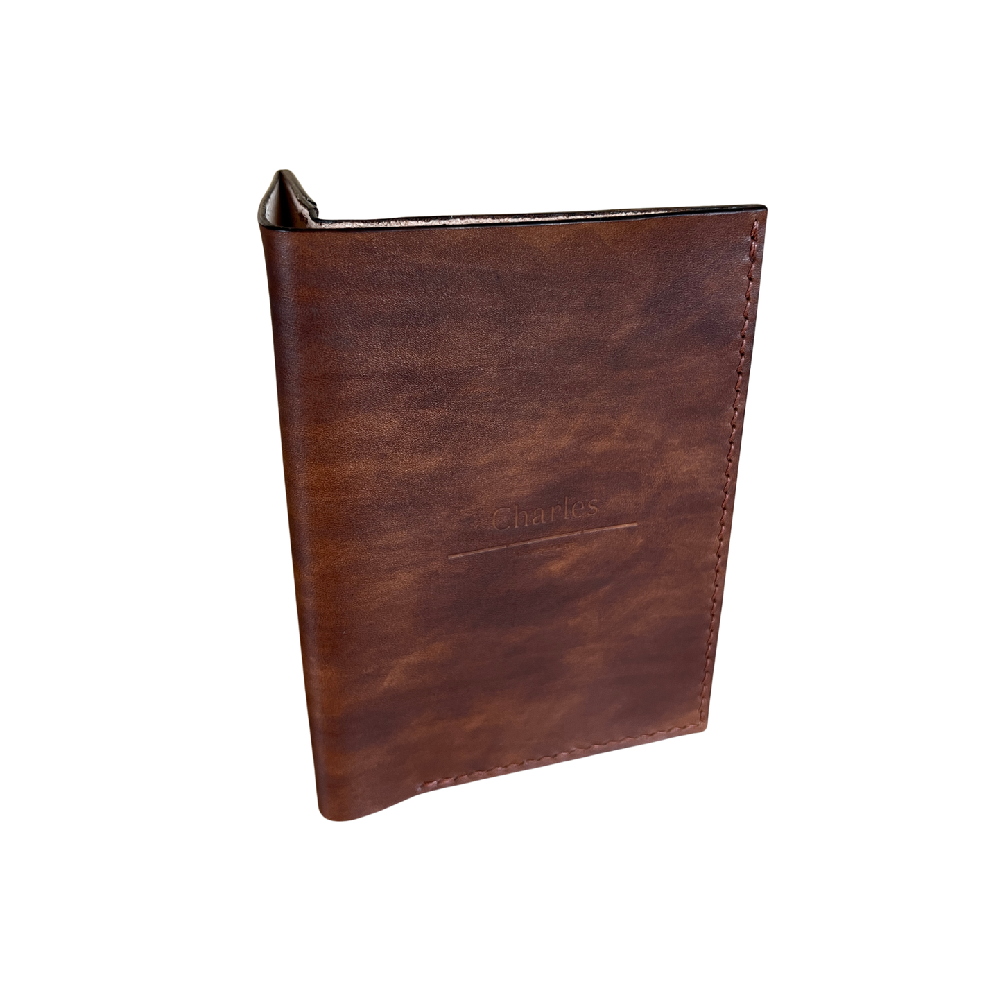 Portefeuille en cuir Marron foncé