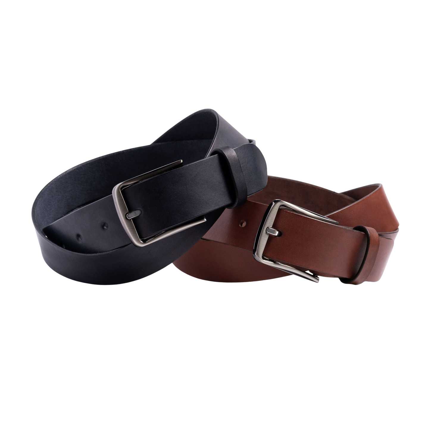 Ceinture en cuir noir pour Homme