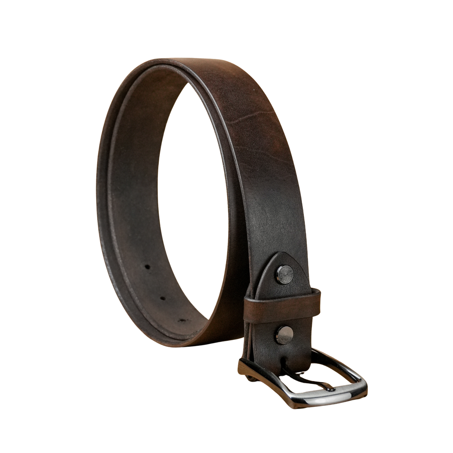 Ceinture en cuir marron chocolat pour Homme
