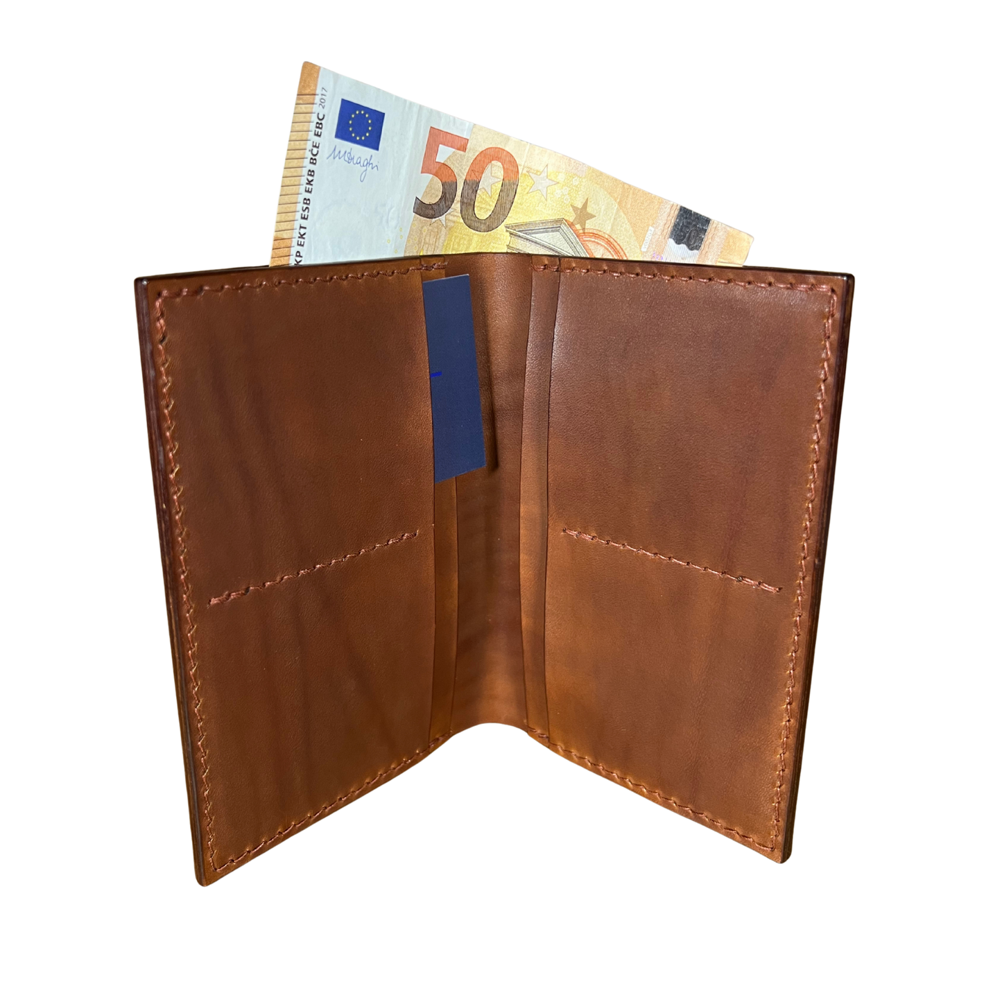 Portefeuille en cuir marron Golden