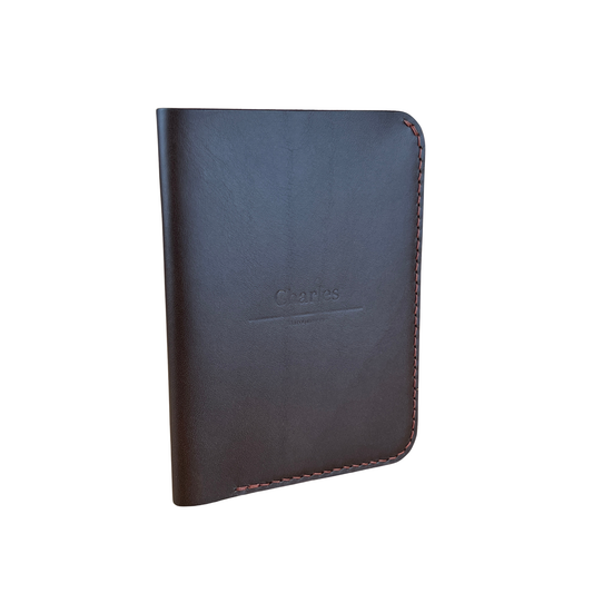 Portefeuille arrondi en cuir Marron Chocolat