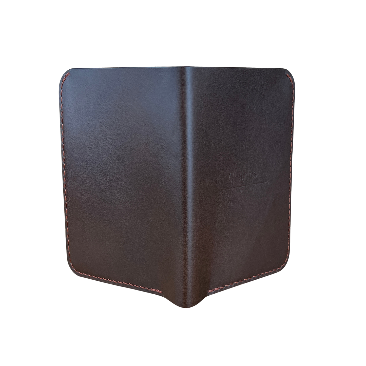 Portefeuille arrondi en cuir Marron Chocolat