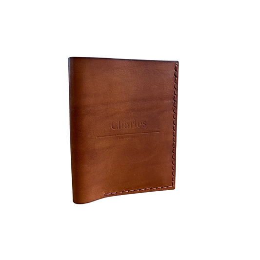 Portefeuille Minimaliste en cuir marron Golden