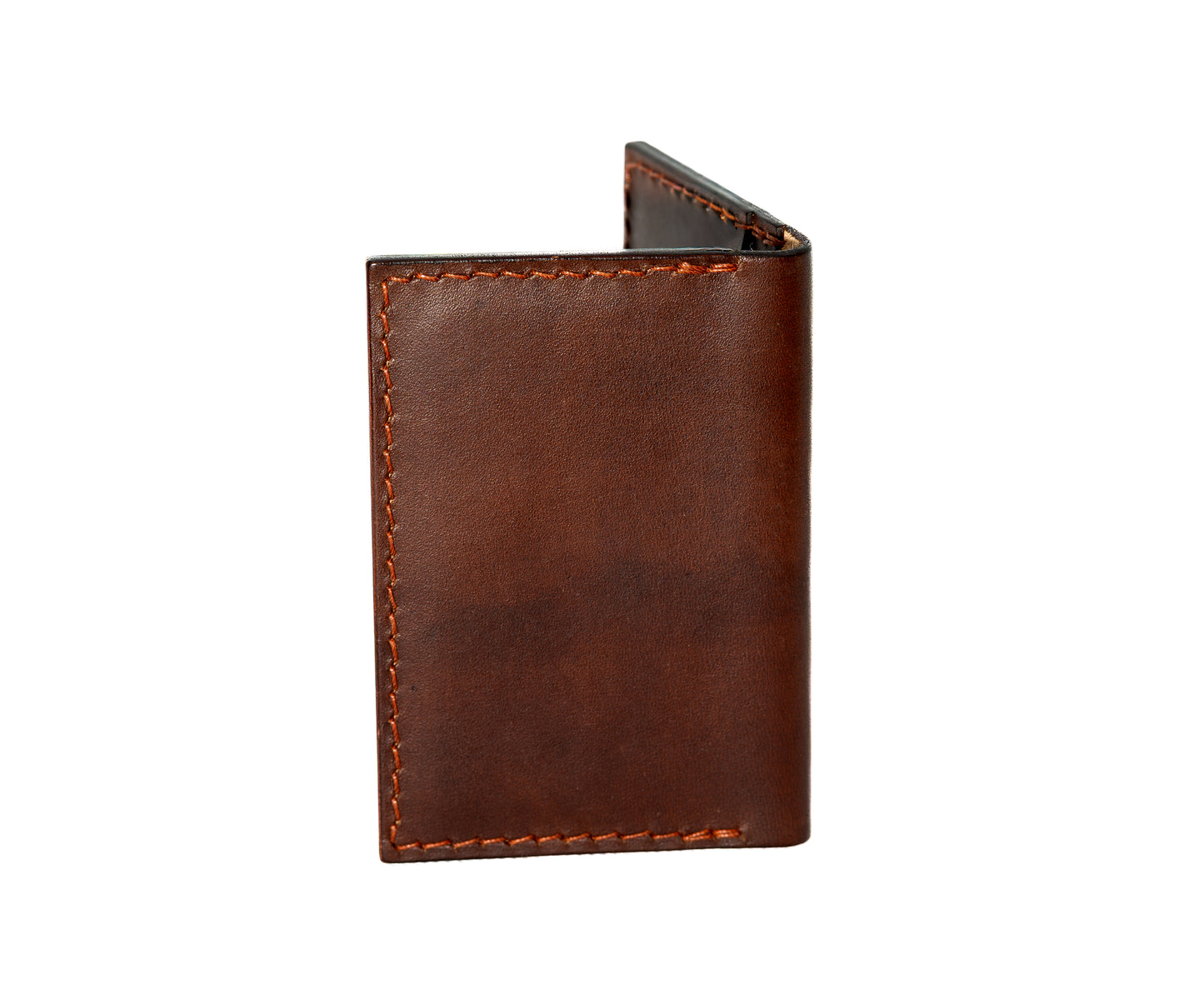 Porte-cartes en cuir Marron foncé