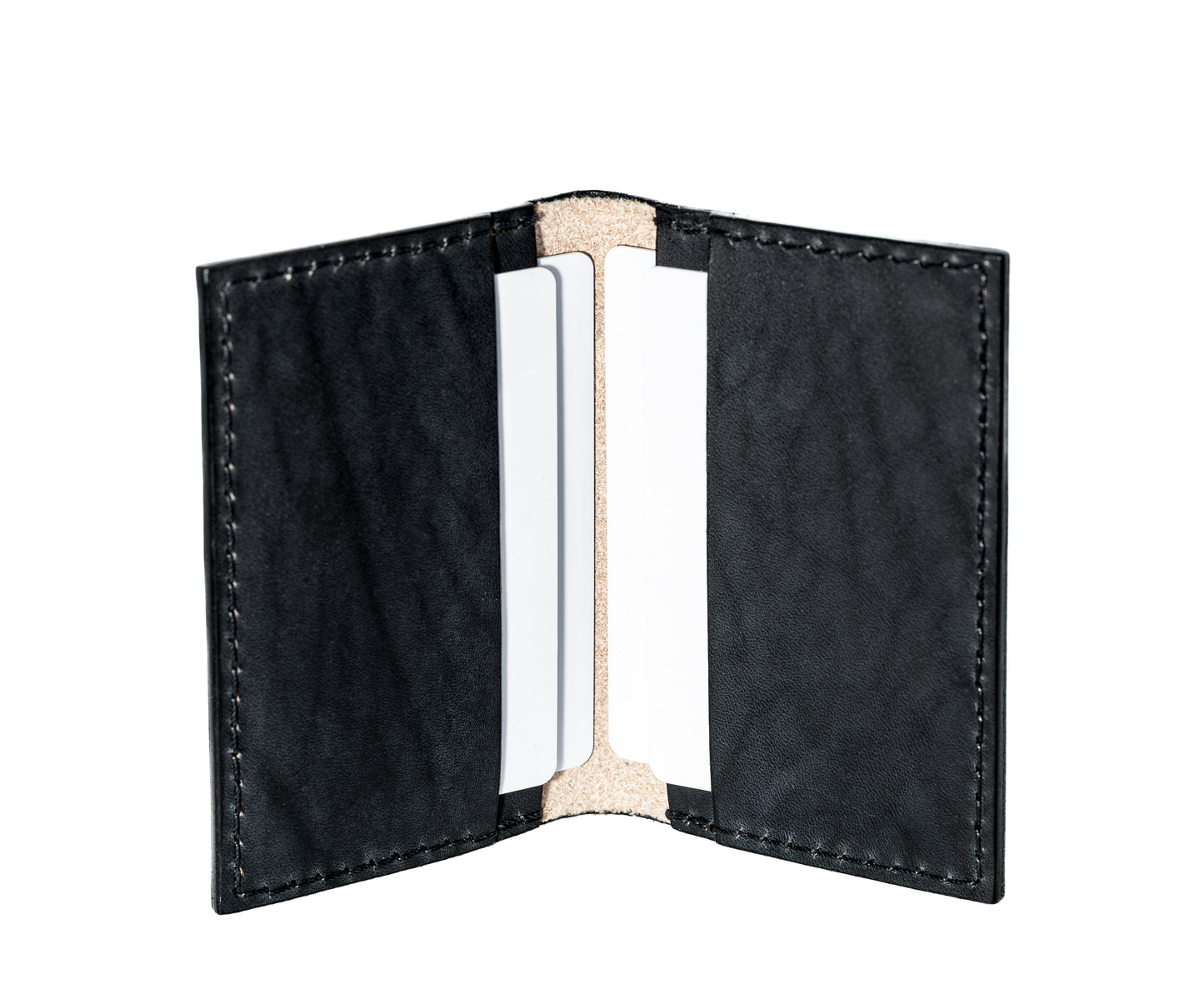 Porte-cartes en cuir Noir