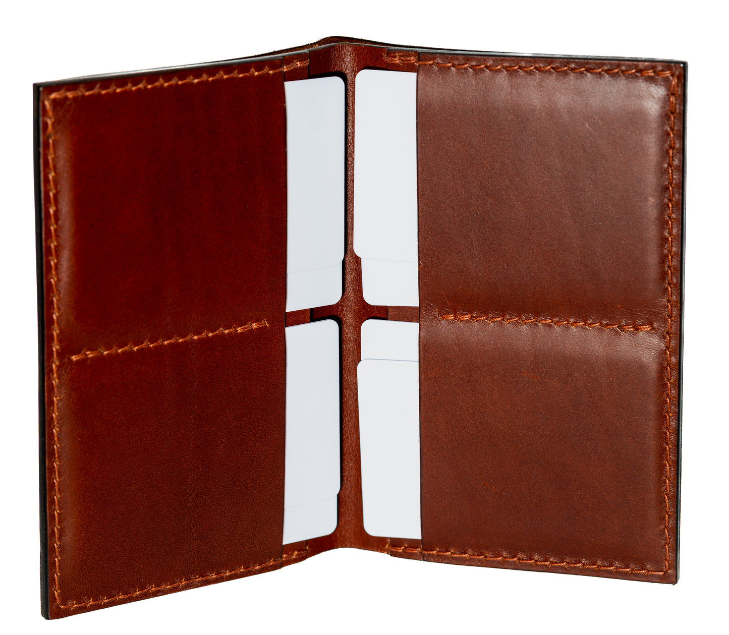 Portefeuille souple en cuir Marron foncé